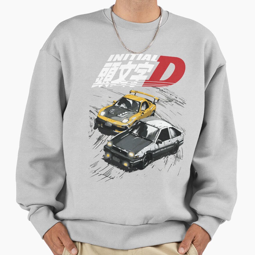 Mountain Drift Racing Initial D Ae86 Vs Fd Rx 7 Sweatshirt - Image 4