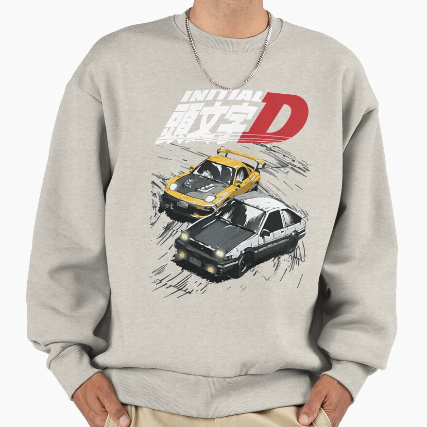 Initial D 86 Takumi Vs Keisuke Sweatshirt - Image 3