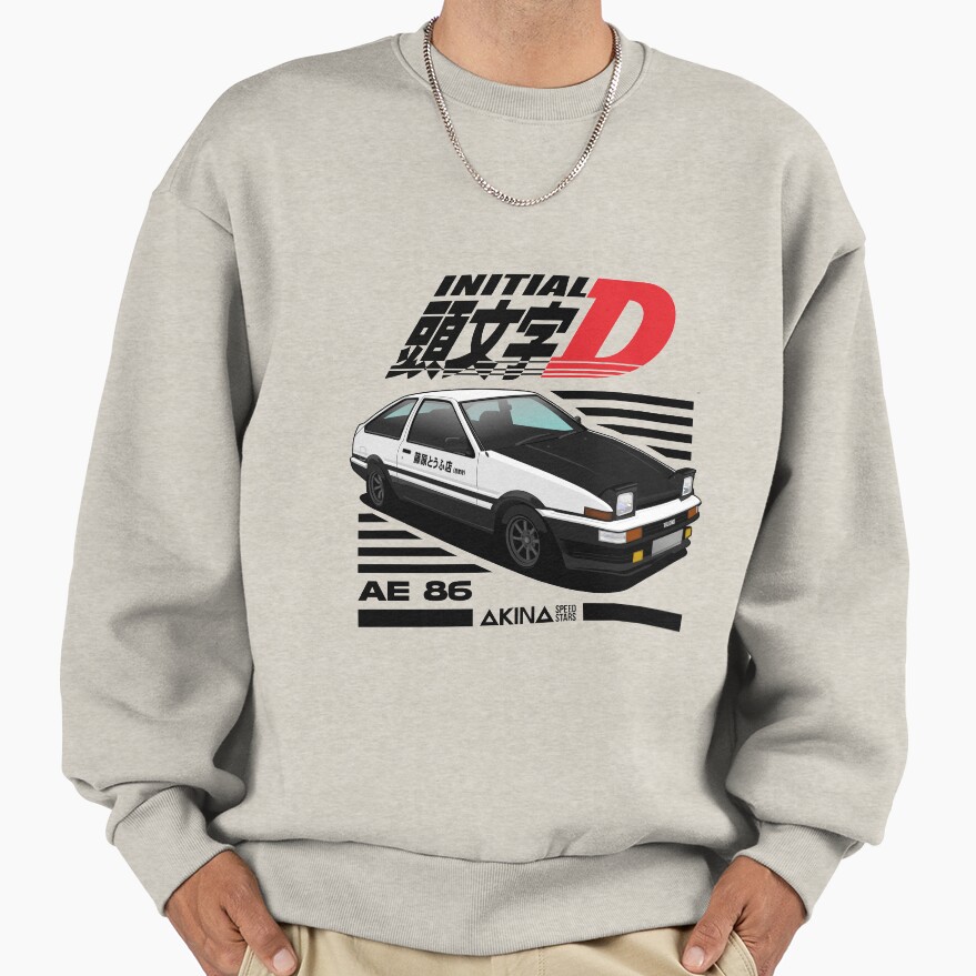 Best Selling Ae86 Initial D Vintage Sweatshirt - Image 3