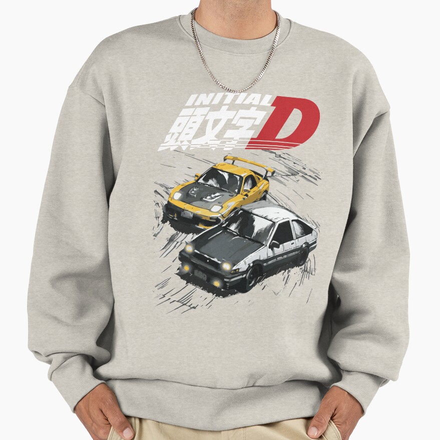 Mountain Drift Racing Initial D Ae86 Vs Fd Rx 7 Sweatshirt - Image 3