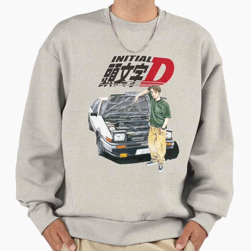 Anime Initial D Takumi Fujiwara Vintage Design Sweatshirt - Image 3