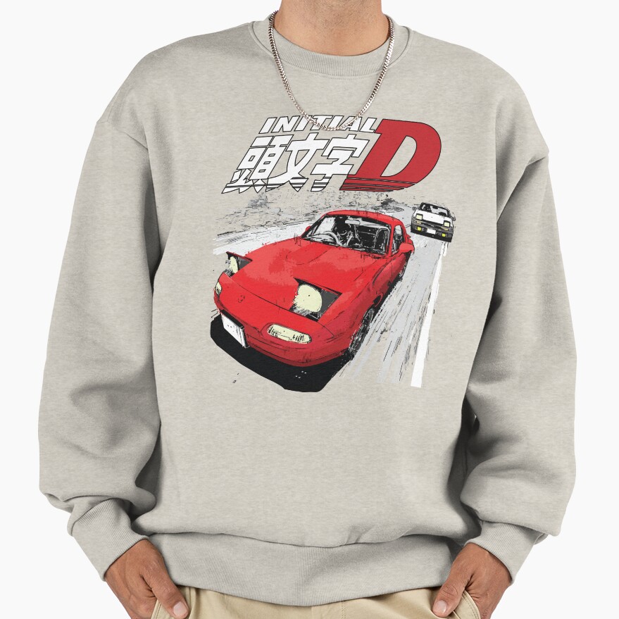 Initial D Mountain Drift Racing Takumi Fujiwara Sweatshirt - Image 3