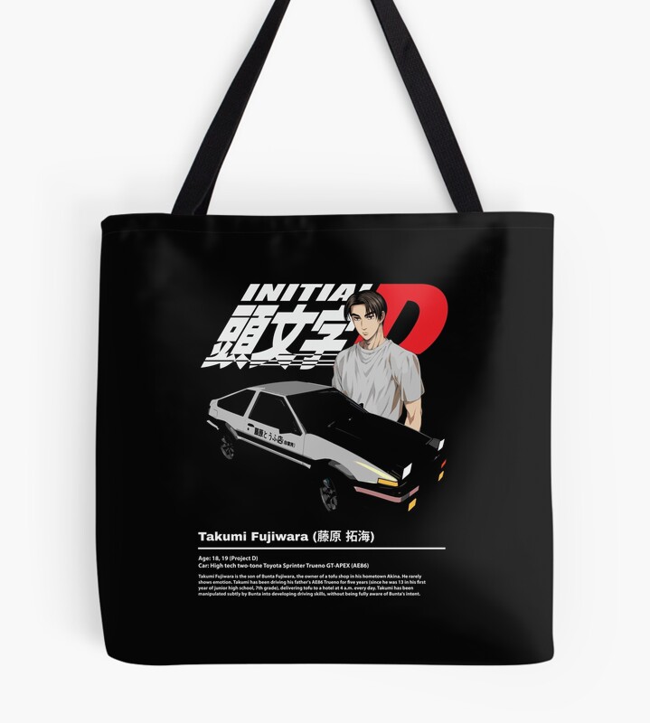 New Design Initial D Takumi Colorfull Tote Bag