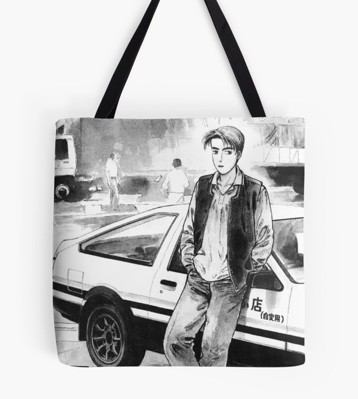 Initial D Takumi Manga Ae86 Vintage Design Tote Bag
