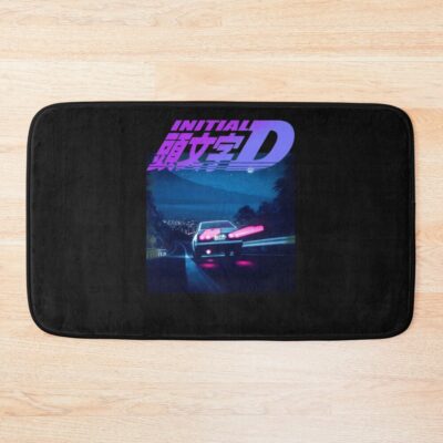 Initial D Neon Ae86 Vintage Design Bath Mat