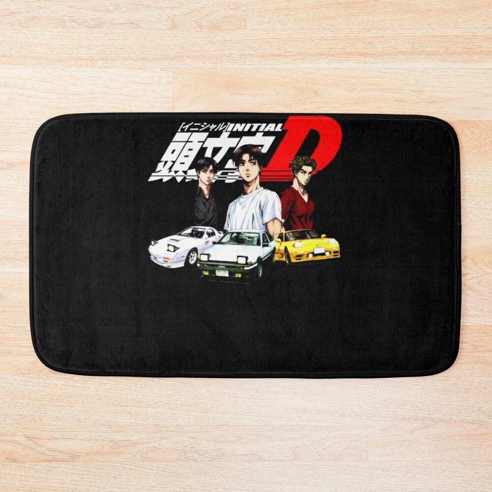 Initial D Main Characters Funny Bath Mat