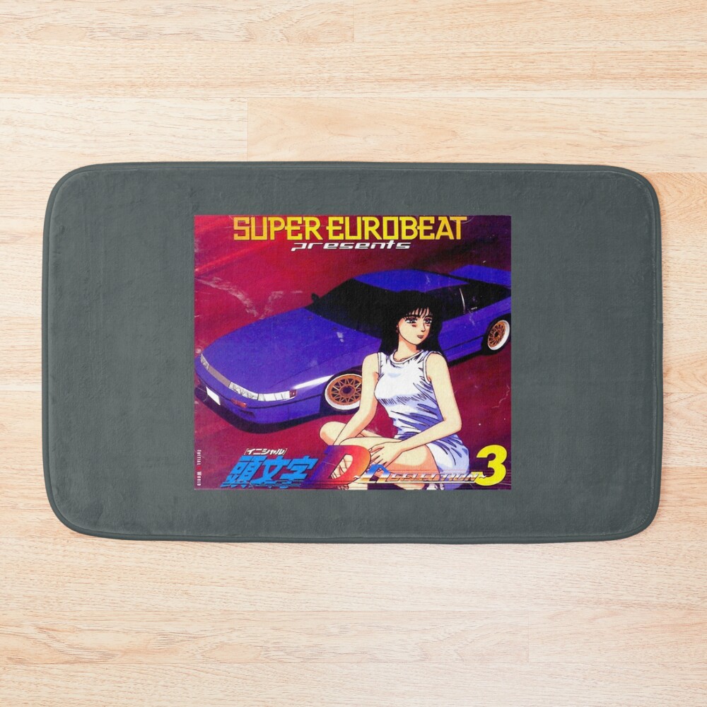 Initial D Mako Super Eurobeat Anime Bath Mat