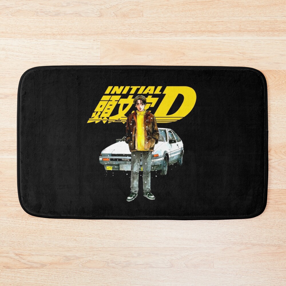 Initial D Anime Takumi Fujiwara Colorfull Bath Mat