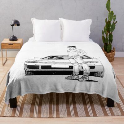 Hot Manga Initial D Iketani Basic Throw Blanket