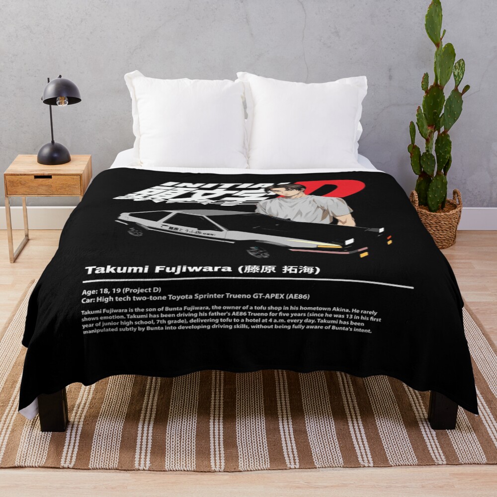 New Design Initial D Takumi Colorfull Throw Blanket