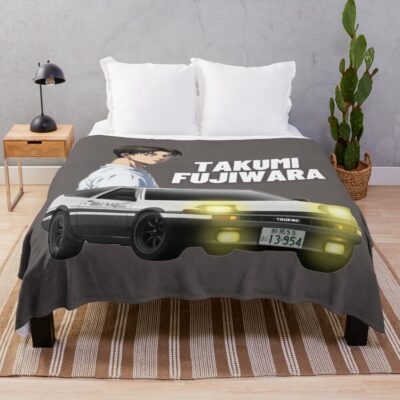 Hot Item Initial D Takumi Fujiwara Ae86 Throw Blanket