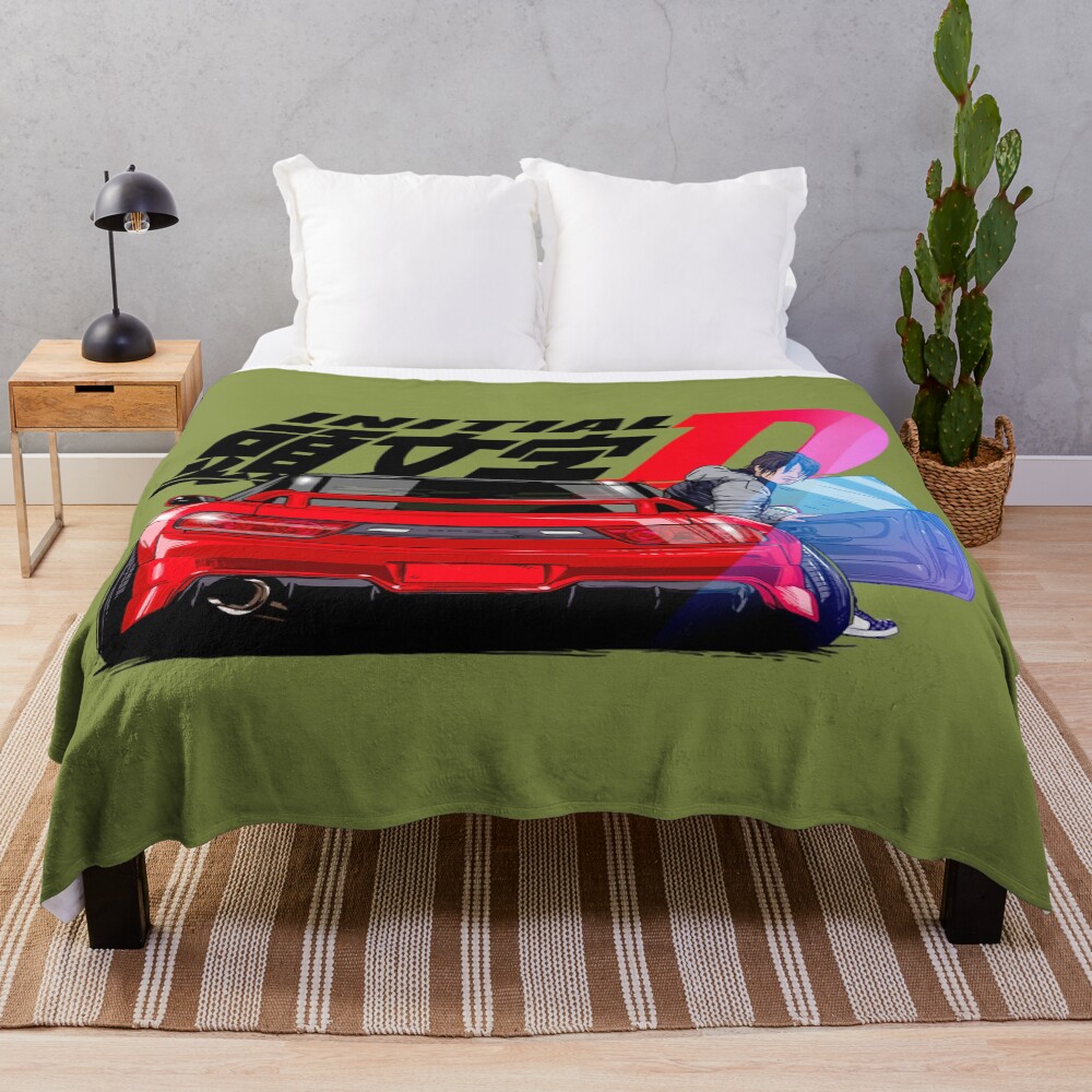 Hot Anime Initial D Vintage Design Throw Blanket