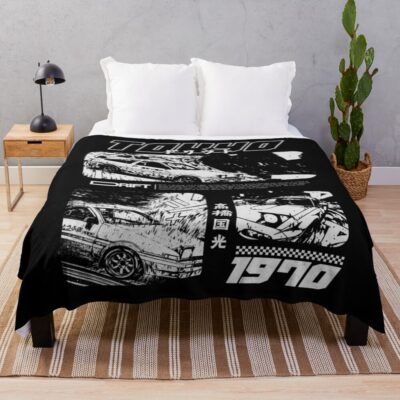 Best Design Initial D Retro Throw Blanket