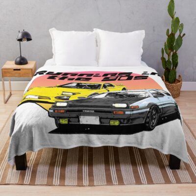 Initial D Running In The 90s Manga Throw Blanket