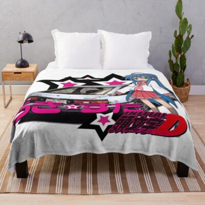 Lucky Star Konata Intitial D Throw Blanket