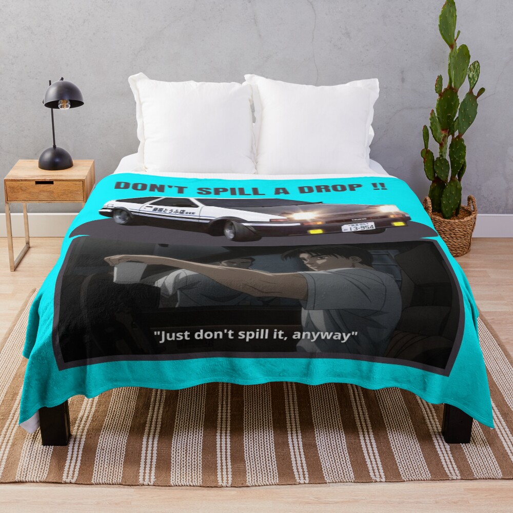 New Collection Initial D Takumi Fujiwara Vintage Throw Blanket