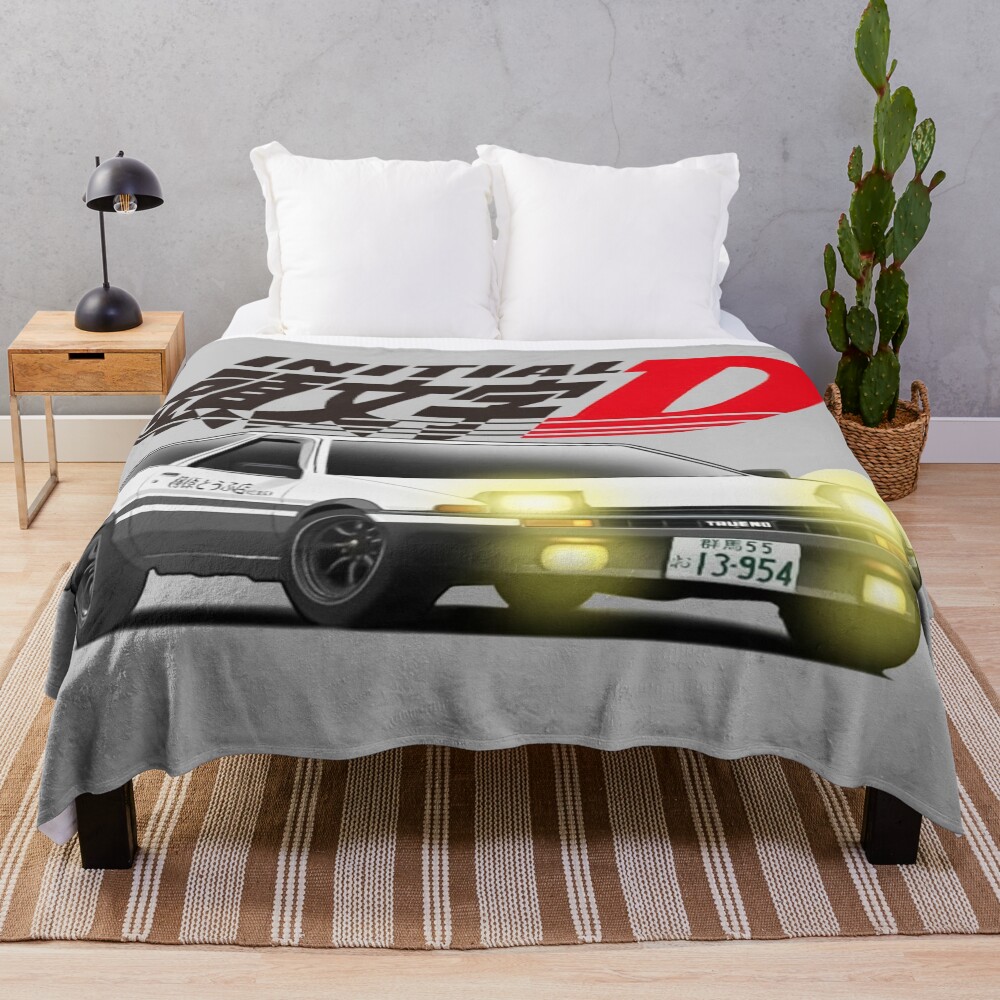 Hot Anime Initial D Graphics Throw Blanket