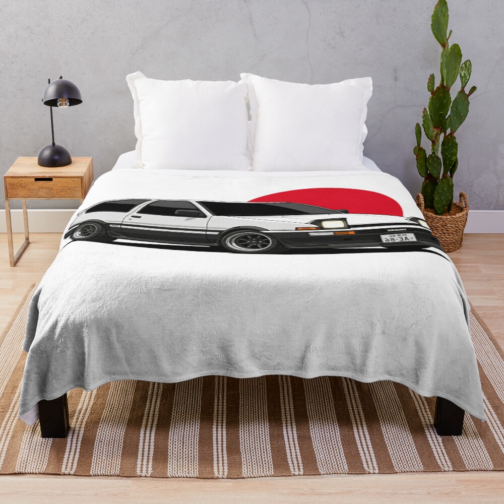 Hot Design Initial D Trueno Ae86 Bassic Throw Blanket