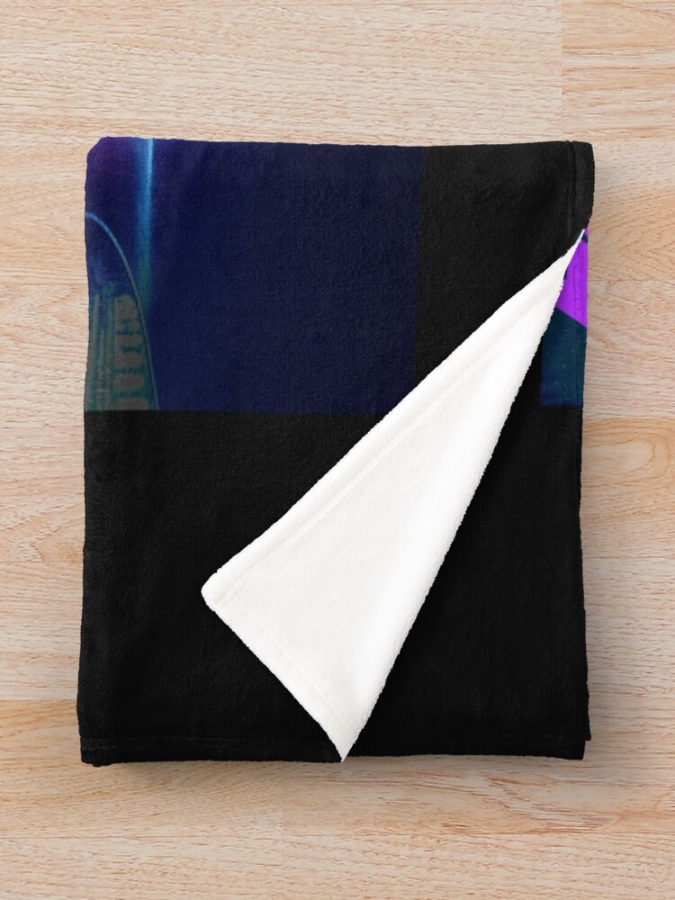 Initial D Neon Light Ae86 Vintage Design Throw Blanket - Image 2
