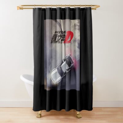 New Design Initial D Colorfull Shower Curtain
