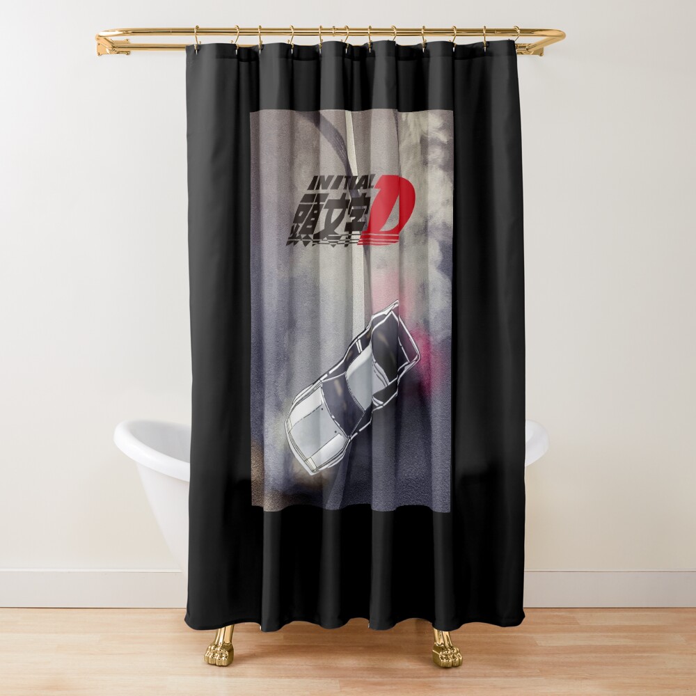 New Design Initial D Colorfull Shower Curtain