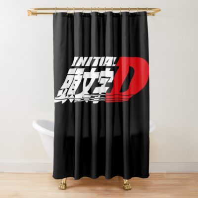 Anime Initial D Logo Classic Design Shower Curtain