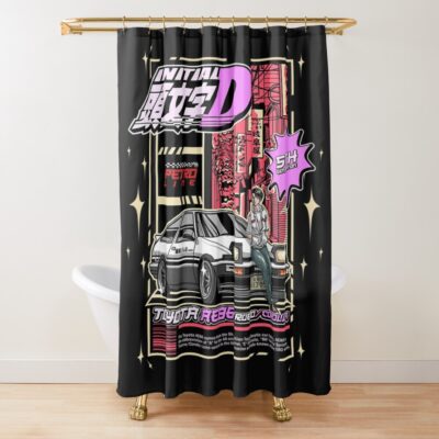 Best Design Ae 86 Initial D Anime Shower Curtain
