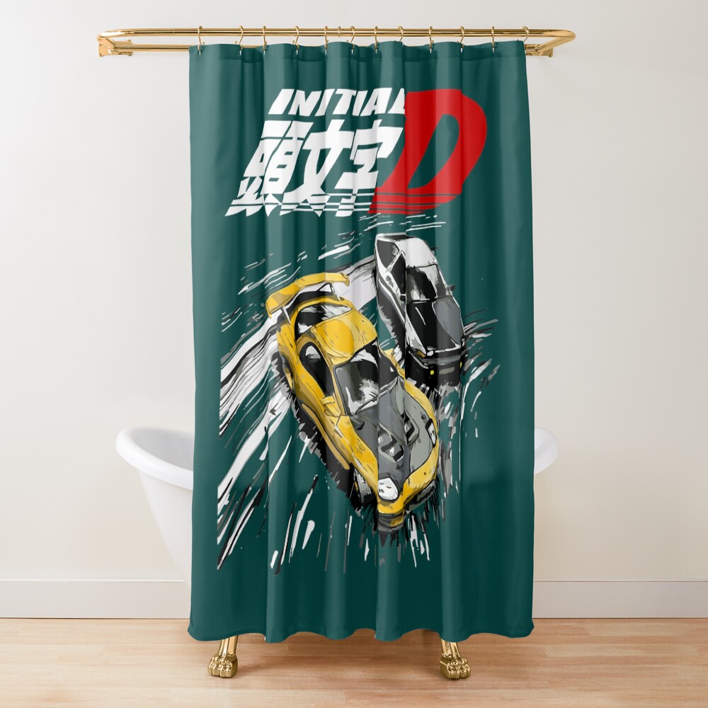 Initial D Mountain Drift Racing Tandem Ae86 Shower Curtain