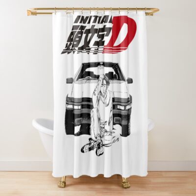 New Collection Initial D Takumi Fujiwara Retro Shower Curtain