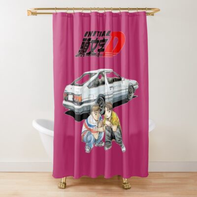 Anime Initial D Takumi And Itsuki Colorfull Shower Curtain