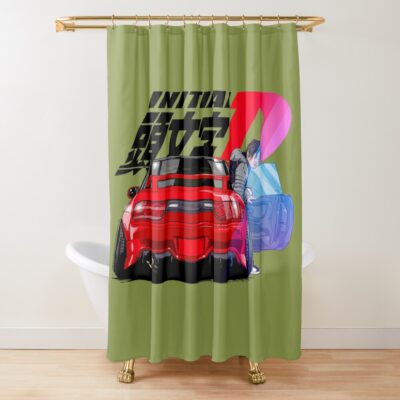 Hot Anime Initial D Vintage Design Shower Curtain