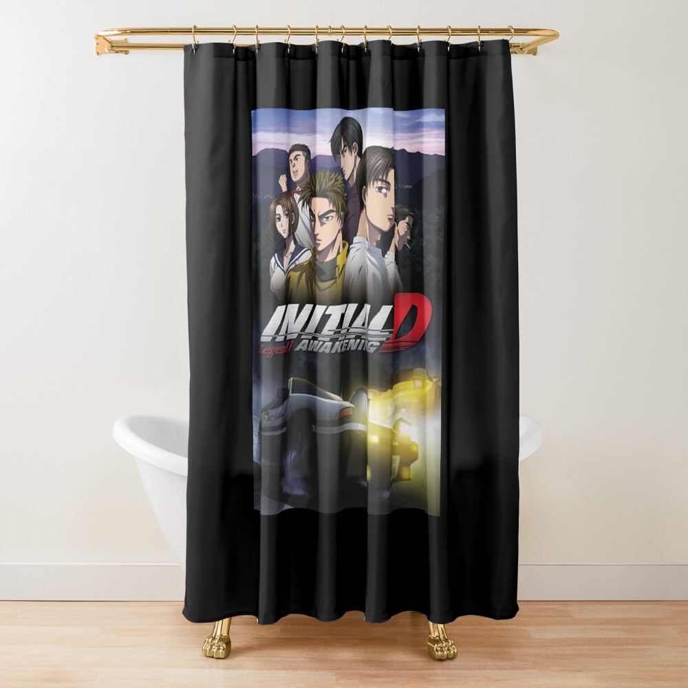 Anime Initial D Characters Cute Shower Curtain