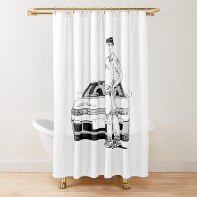 Hot Manga Initial D Iketani Basic Shower Curtain