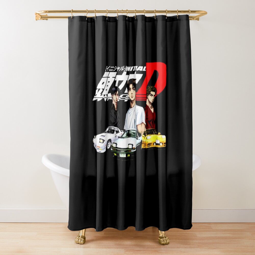 Initial D Main Characters Funny Shower Curtain