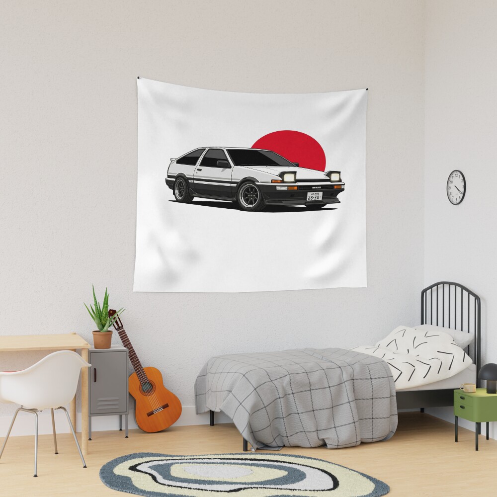Hot Design Initial D Trueno Ae86 Bassic Tapestry