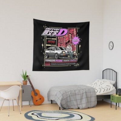 Best Design Ae 86 Initial D Anime Tapestry