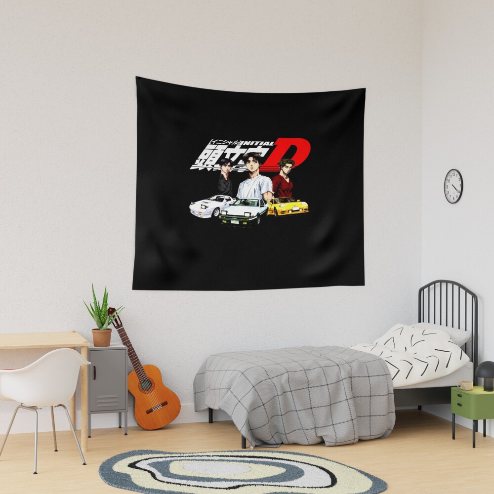 Initial D Main Characters Funny Tapestry