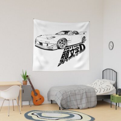 Initial D Rx7 Fc Manga Classic Design Tapestry