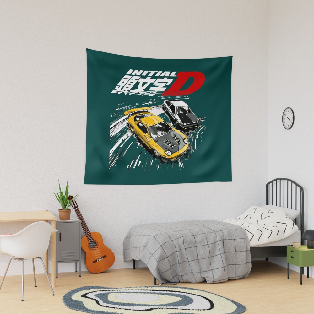 Initial D Mountain Drift Racing Tandem Ae86 Tapestry