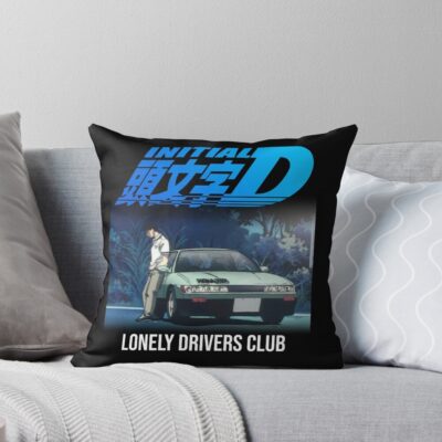 Initial D Lonely Drivers Club Throw Pillow