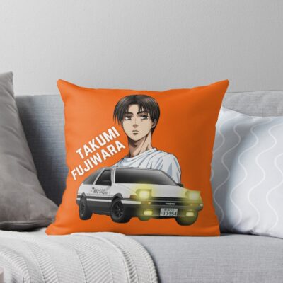Best Selling Takumi Fujiwara Initial D Throw Pillow