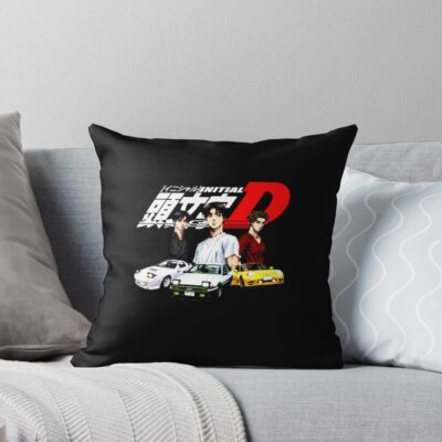 Initial D Main Characters Funny Throw Pillow