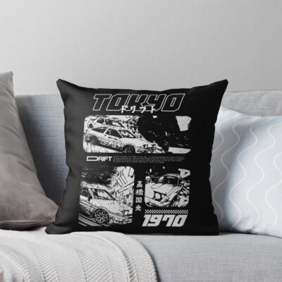 Best Design Initial D Retro Throw Pillow