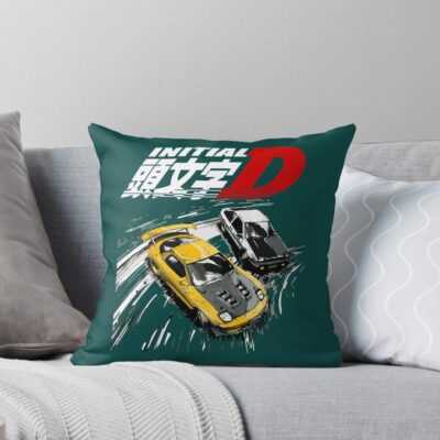 Initial D Mountain Drift Racing Tandem Ae86 Throw Pillow
