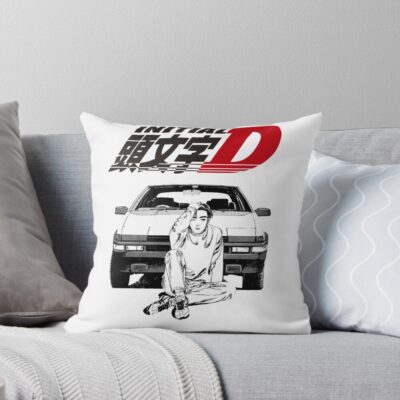 New Collection Initial D Takumi Fujiwara Retro Throw Pillow
