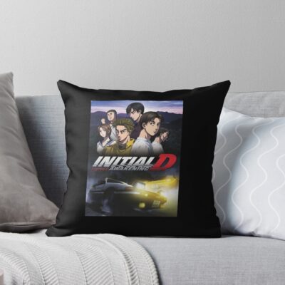 Anime Initial D Characters Cute Throw Pillow